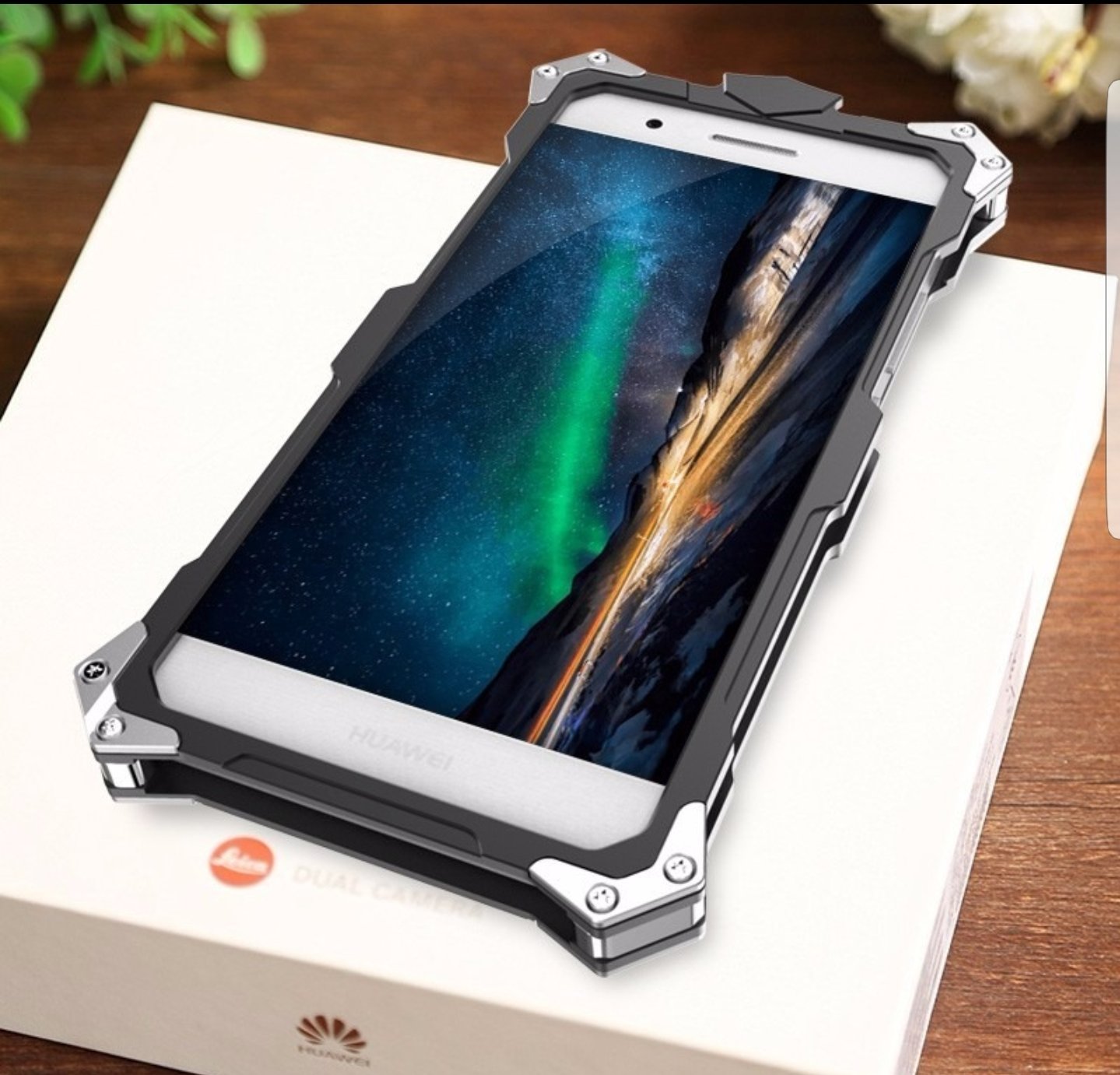 Case Huawei P8 Lite Funda de Metal con Pernos Thor