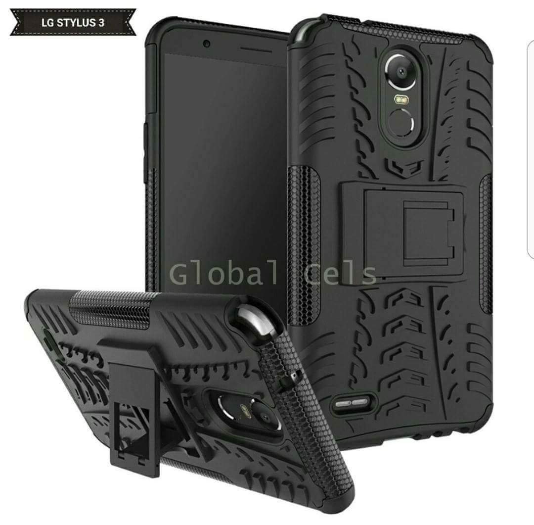 Case LG Stylus 3 Stylo 3 Negro con Soporte Inclinable Case LG Stylus 3 Stylo 3 Negro con Soporte Inclinable