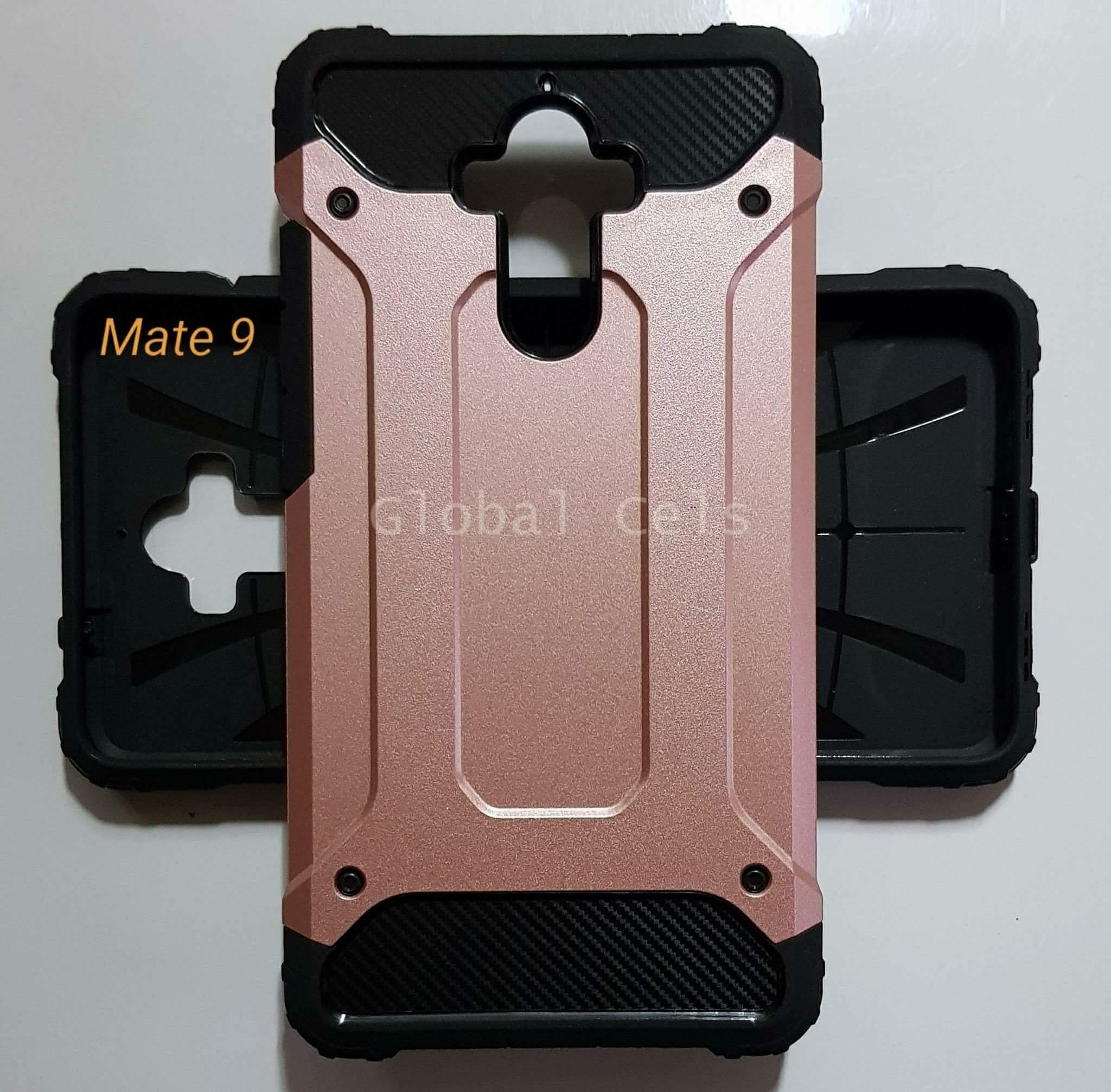 Case Huawei Mate 9 Recios de 2 partes AntiGolpes Gris y Rosado