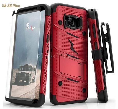 Case Zizo Galaxy S8 Plus + Vidrio Templado + Parante + Gancho Rojo Case Zizo Galaxy S8 Plus + Vidrio Templado + Parante + Gancho Rojo