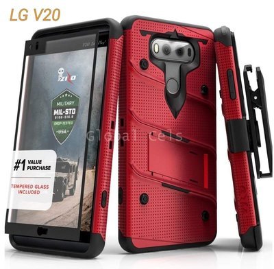 Case LG V20 Extremo Zizo c/ Vidrio Temp. Rojo y Negro Case LG V20 Extremo Zizo c/ Vidrio Temp. Rojo y Negro