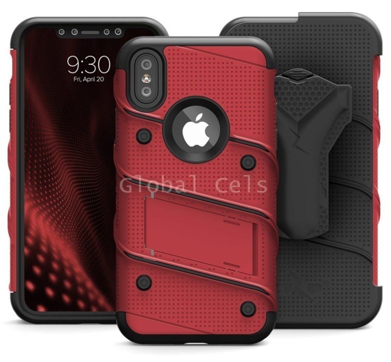 Case Iphone X Iphone 10 Carcasa con Vidrio Templado USA Rojo 00264
