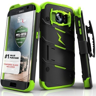 Case Galaxy S7 Edge Zizo con Vidrio Templado con Gancho y Soporte Case Galaxy S7 Edge Zizo con Vidrio Templado con Gancho y Soporte