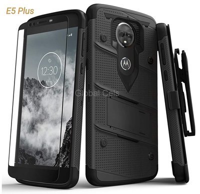 Case Moto E5 Plus c/ Vidrio Templado Negro Zizo Case Moto E5 Plus c/ Vidrio Templado Negro Zizo