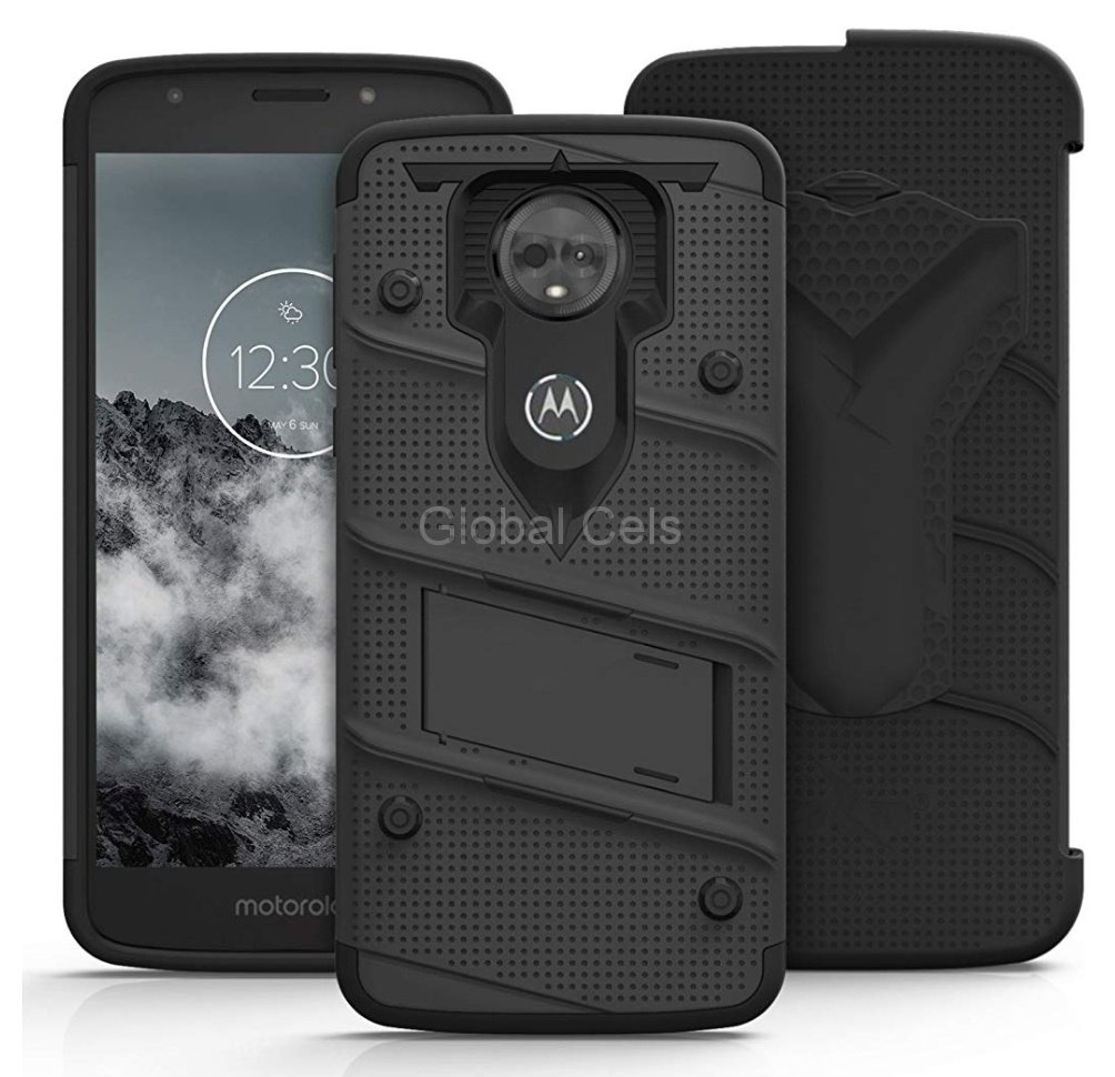 Case Moto E5 Plus c/ Vidrio Templado Negro Zizo