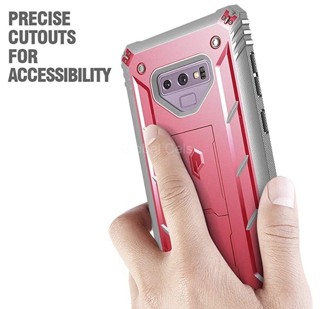 Case Galaxy Note 9 Carcasa 360 de alta protección c/ Mica Rosado