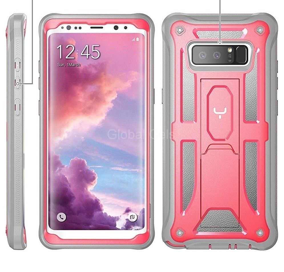 Case Galaxy Note 9 Carcasa 360 de alta protección c/ Mica Rosado