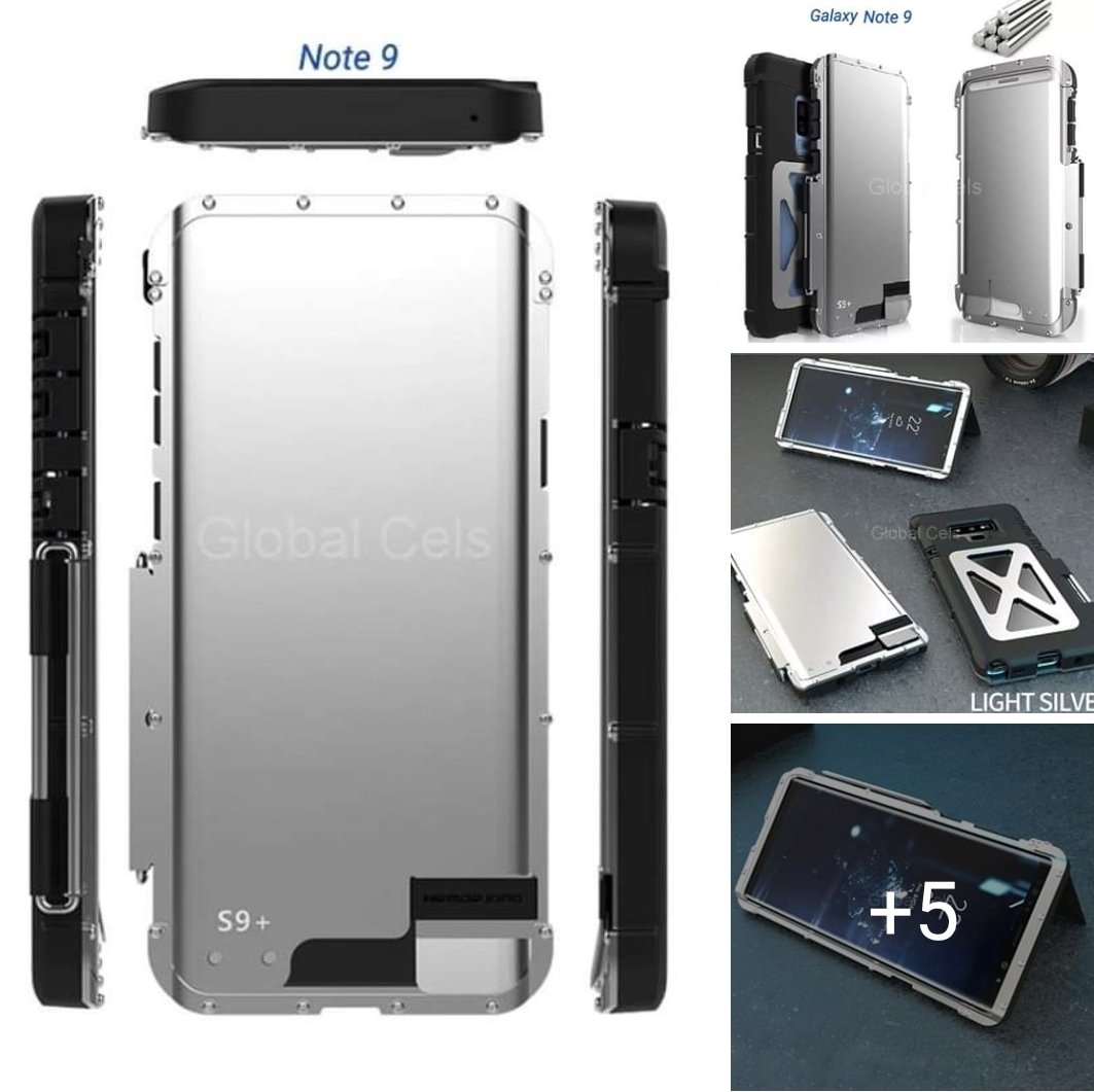 Case Galaxy Note 9 Acerado Funda Tapa de Metal Todo Terreno