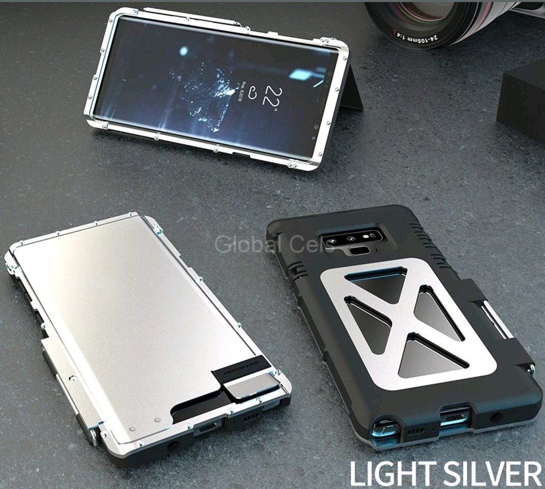 Case Galaxy Note 9 Acerado Funda Tapa de Metal Todo Terreno