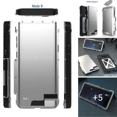 Case Galaxy Note 9 Tapa de Acero Protector Todo Terreno de 4 Partes - Silver Case Galaxy Note 9 Tapa de Acero Protector Todo Terreno de 4 Partes - Silver