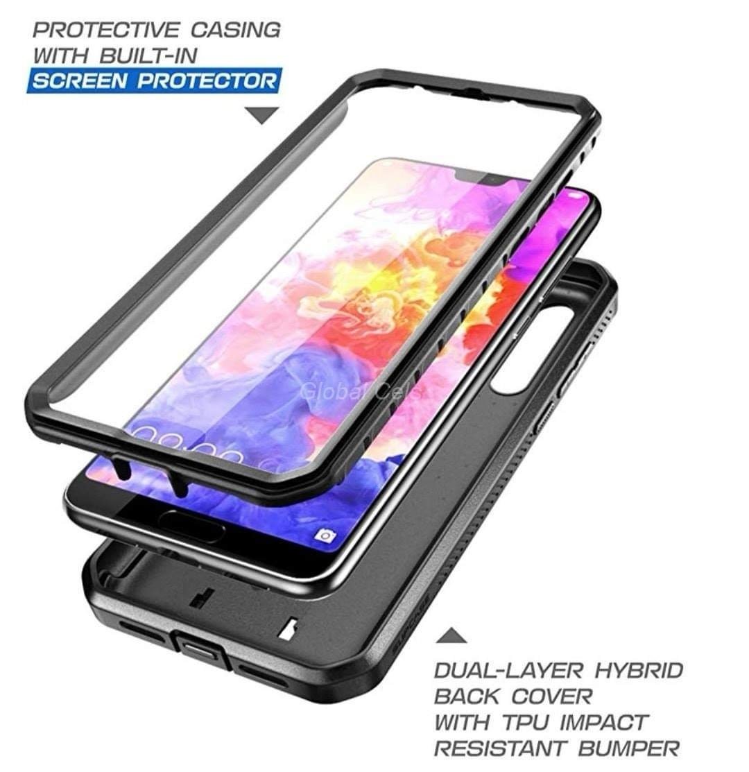 Case Huawei P20 Pro Extremo Carcasa 360 c/ Mica Integrada c/ Parador Vertical y Horizontal