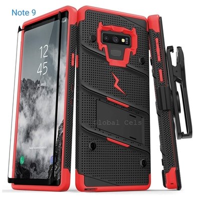 Case Galaxy Note 9 Negro con Rojo Zizo Z-bold c/ Vidrio Templado c/ Gancho c/ 2 parantes Case Galaxy Note 9 Negro con Rojo Zizo Z-bold c/ Vidrio Templado c/ Gancho c/ 2 parantes