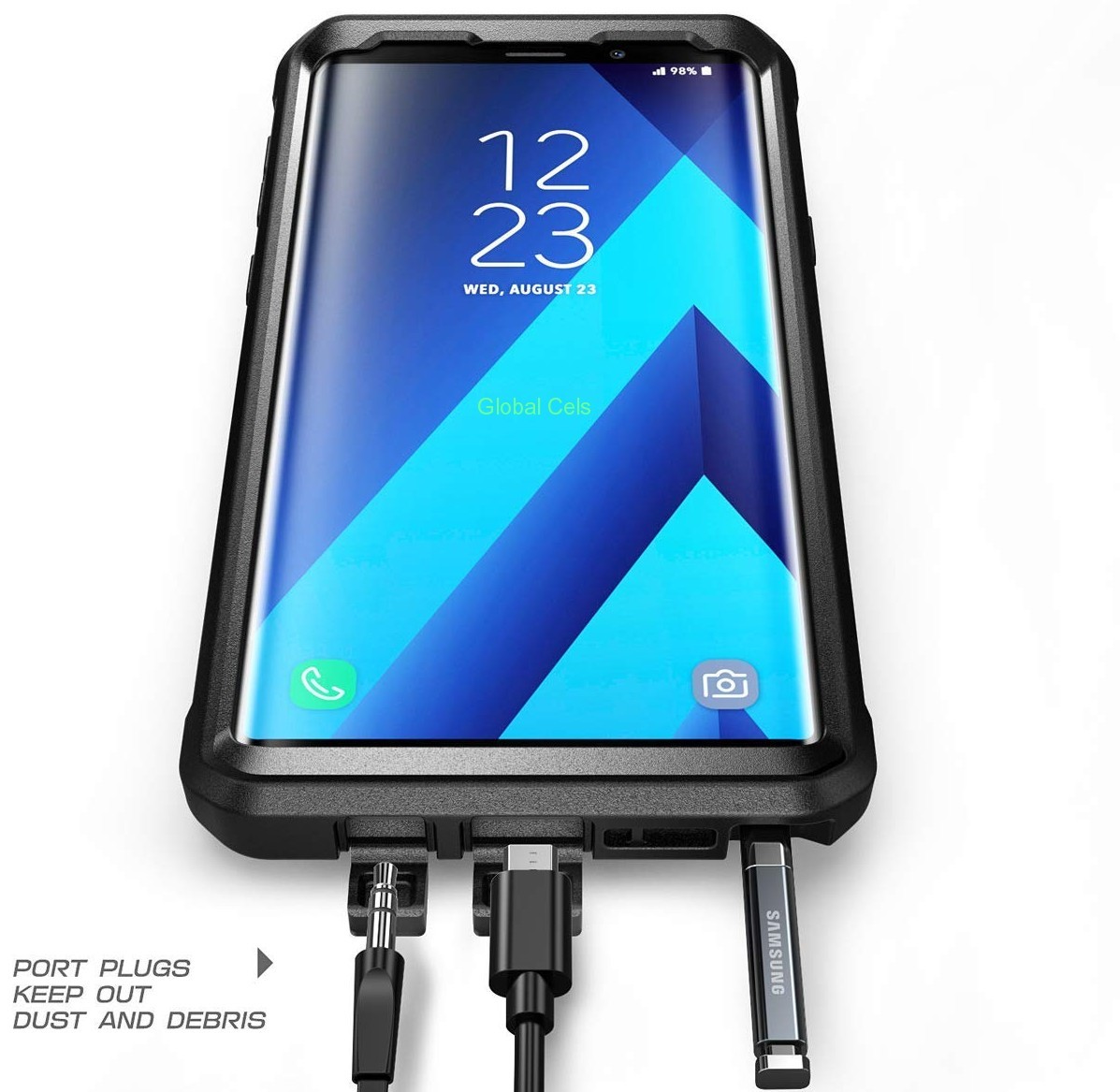 Supcase Galaxy Note 9 Carcasa 360 tapa arriba y tapa abajo c/ Parador c/ Gancho