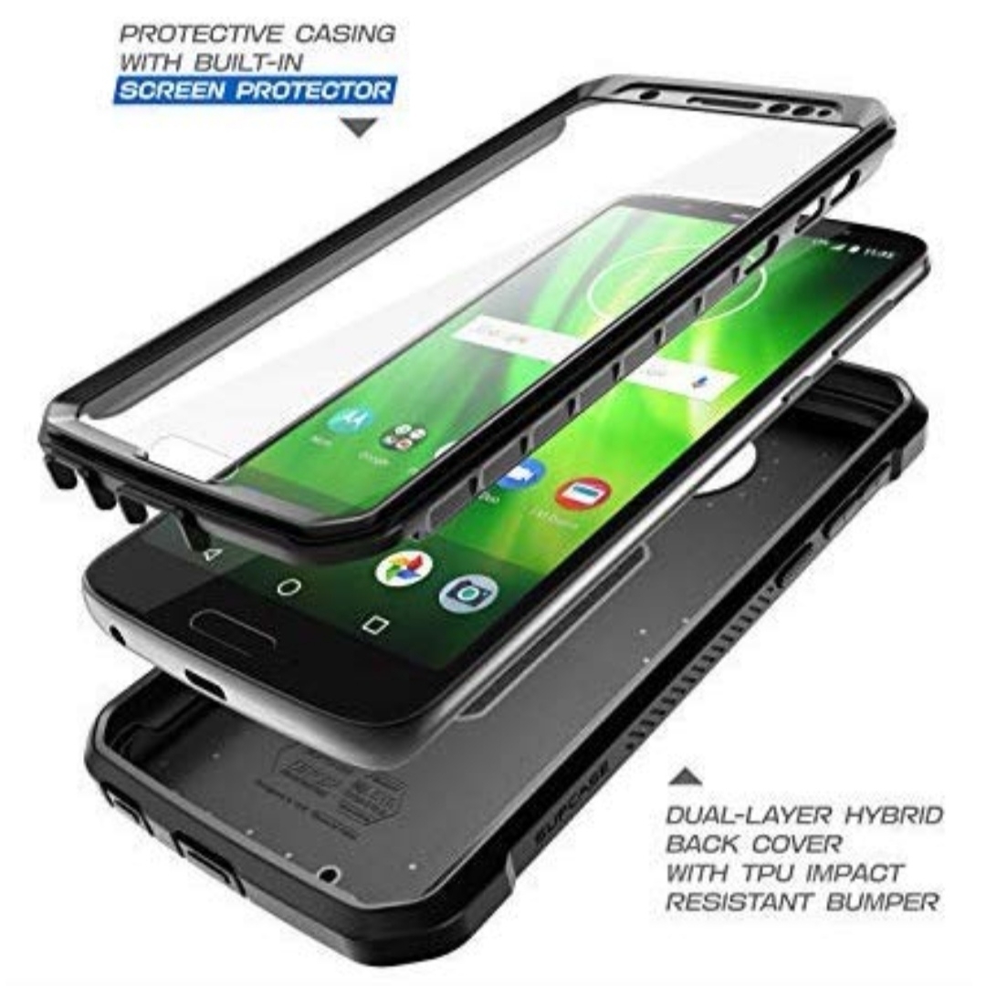 Case Funda Moto G6 Normal Supcase de Alta Protección c/ Mica c/ Gancho