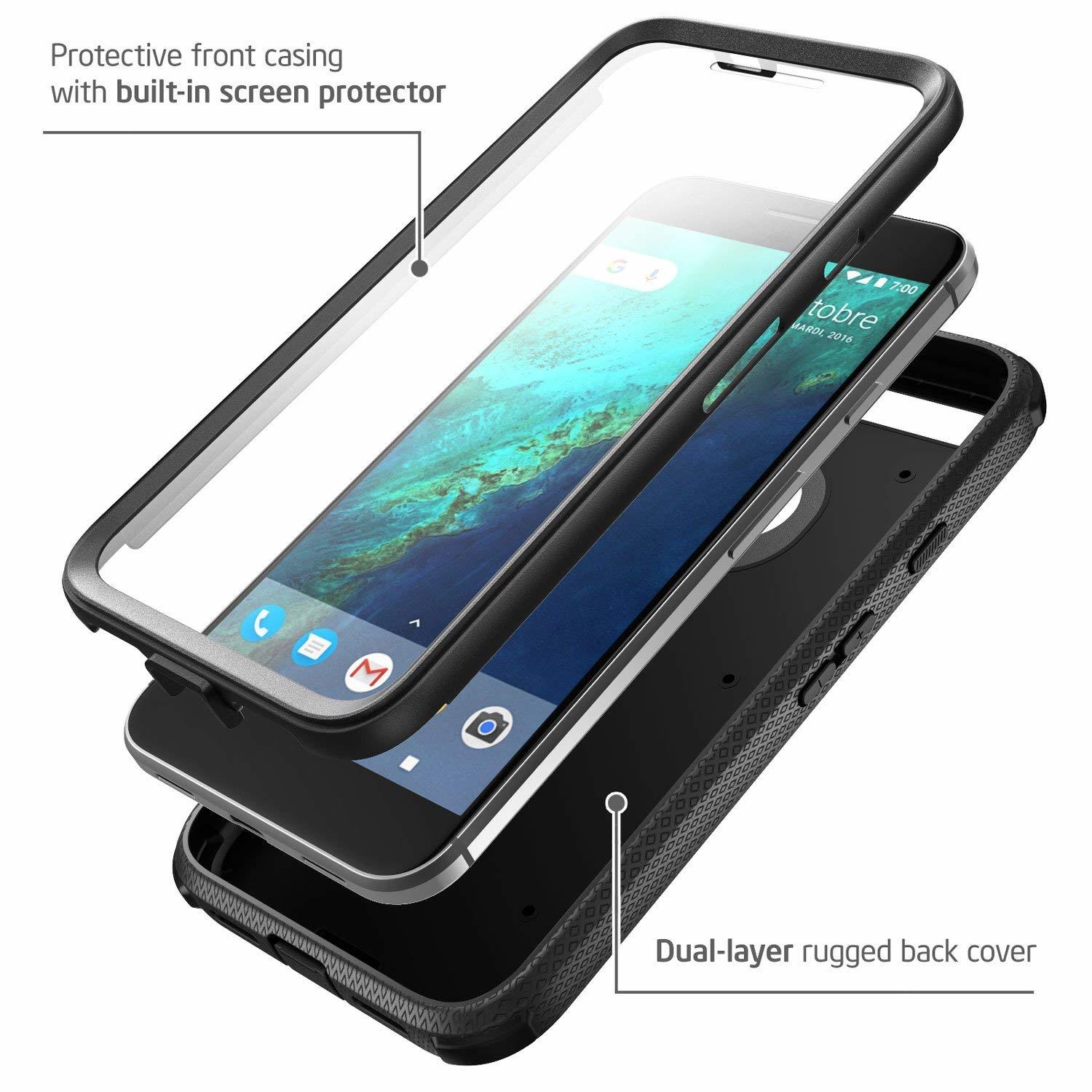 Case Google Pixel XL Funda 360 I-Blasón Armorbox Supcase c/ Gancho c/ Mica