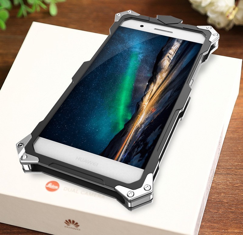 Case Huawei P9 lite P9 Plus Carcasas Funda de Metal THOR con pernos atornillables