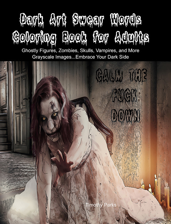 Dark Art Swear Words Coloring Book for Men Digital Download dasw1m2017