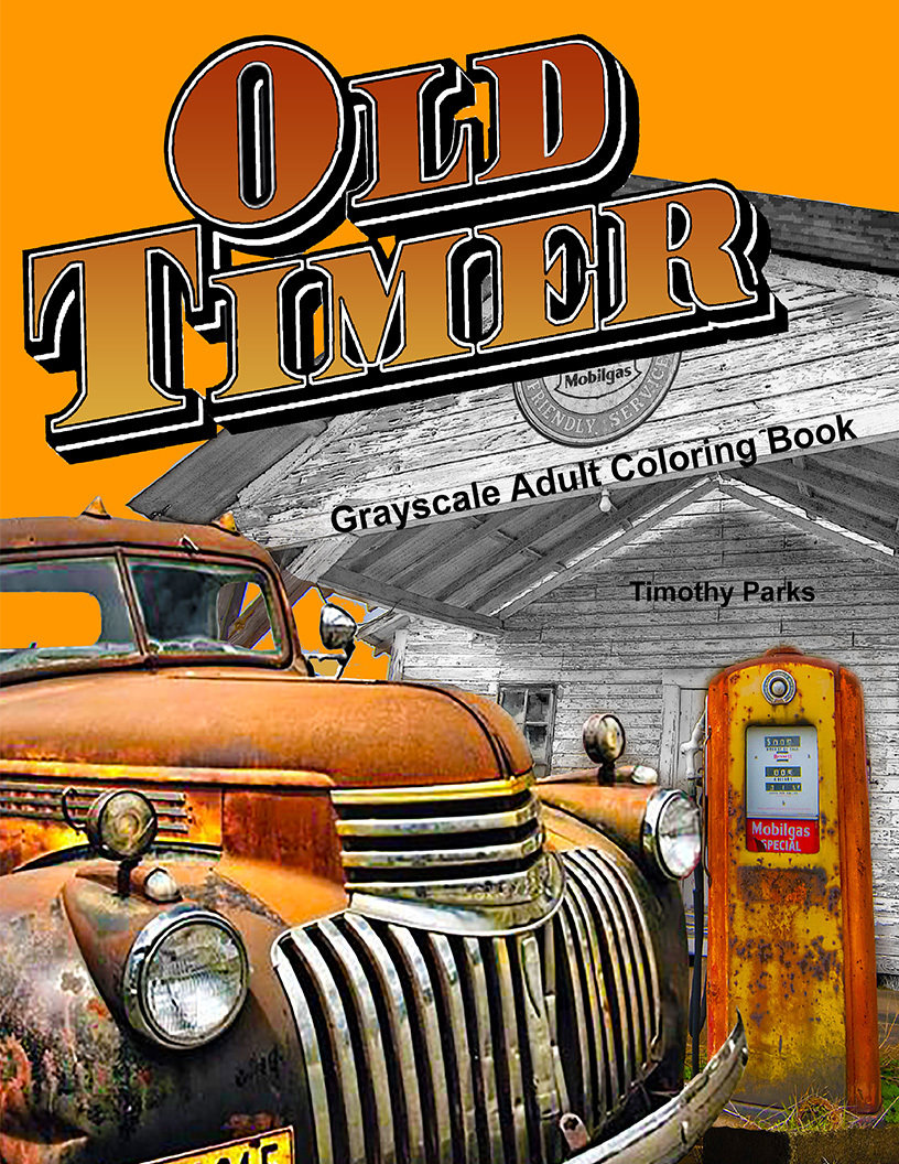 Oldtimer Coloring Book for Adults Digital Download tpot12017