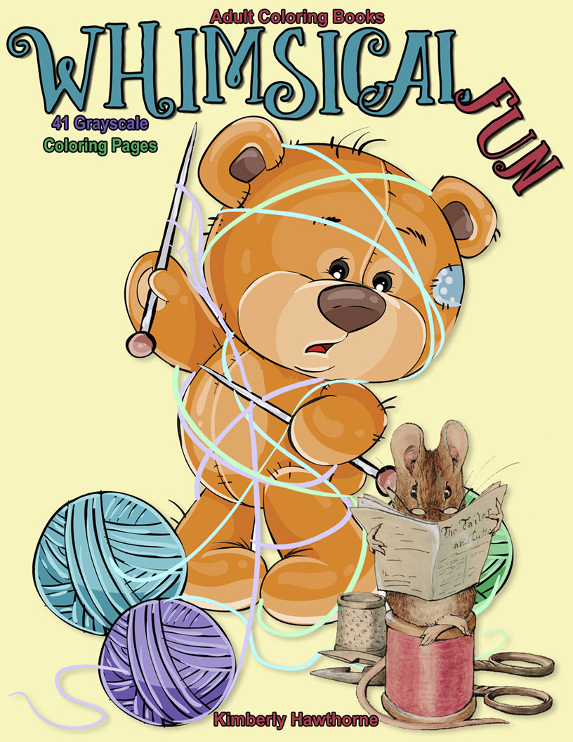 Whimsical Fun Adult Coloring Book Digital Download lewgkh2018