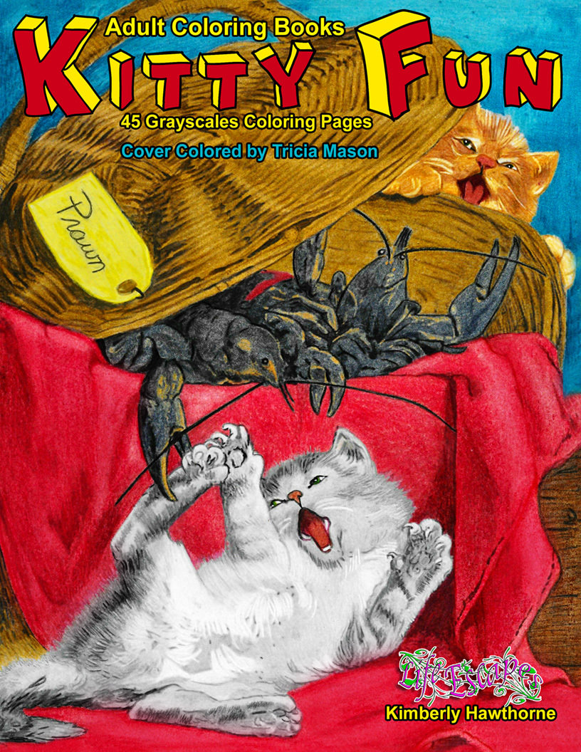 Kitty Fun Adult Coloring Book Digital Download lekfkh2018