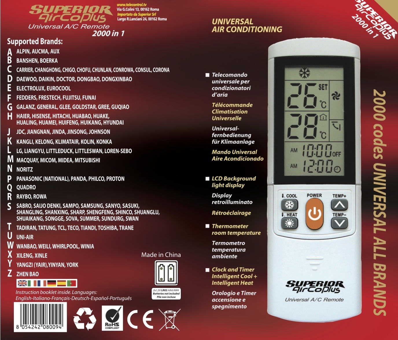 Pack remote control AirCo