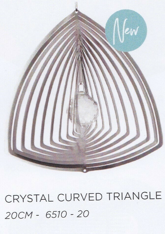 Designer Contempo Collection - Crystal Curved Triangle 20cm - Made in Australia Designer Contempo Collection - Crystal Curved Triangle 20cm - Made in Australia