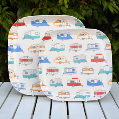 BAMBOO PLATE - 26cm - Coloured Vans