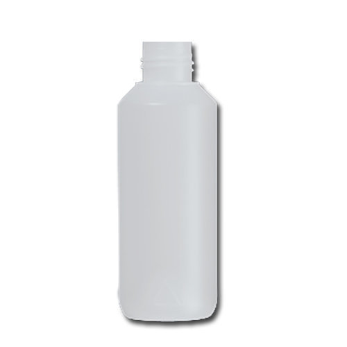 HDPE Industrial natural round bottle 100ml 22/410 including cap HDPE Industrial natural round bottle 100ml 22/410 including cap