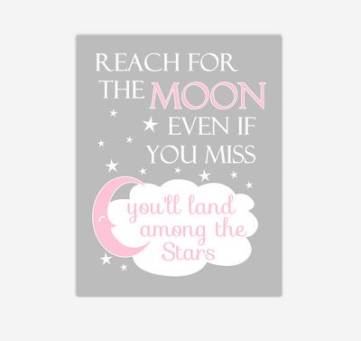 Pink Gray Remember You Are Braver Baby Girl Nursery Wall Art