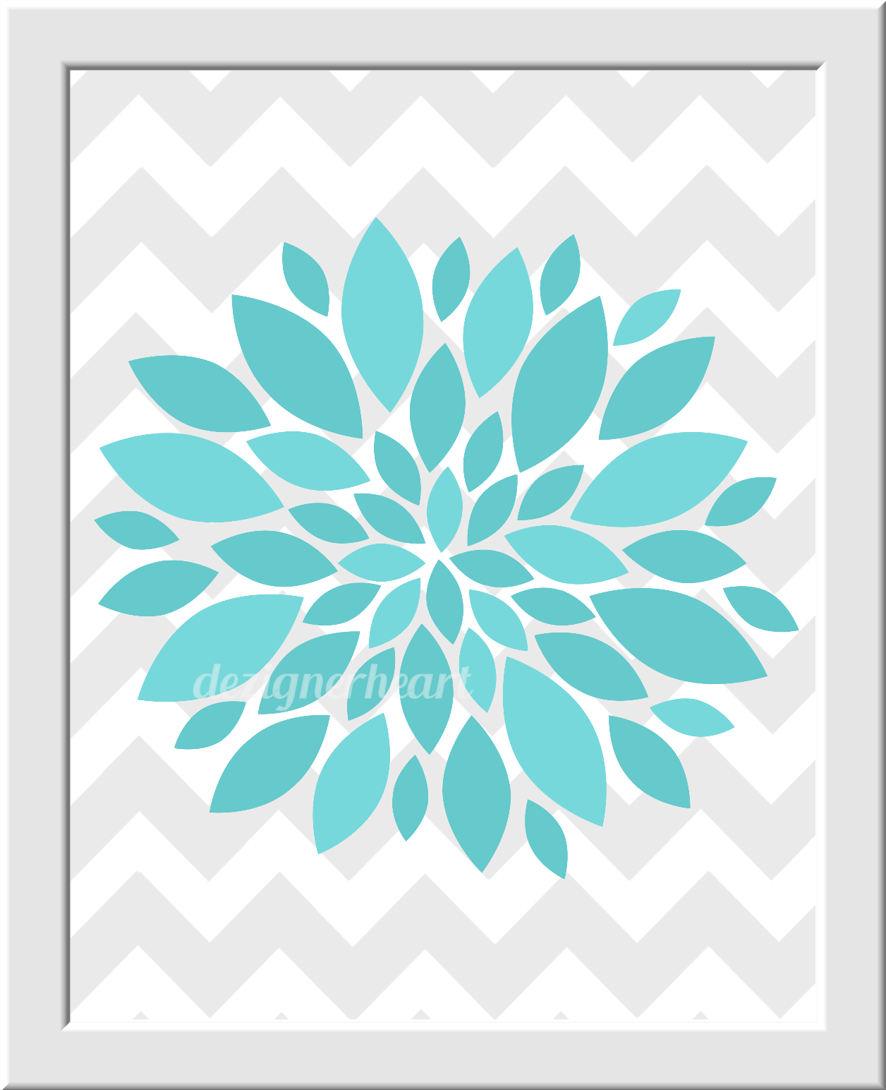 Flower Burst Prints Aqua Teal Gray Dahlias Floral Bath Art Girls Room Wall Art Baby Nursery Decor Spa Bath Flower Home Decor Chevron Wall Art Home Decor Prints SET OF 3 UNFRAMED PRINTS OR CANVAS