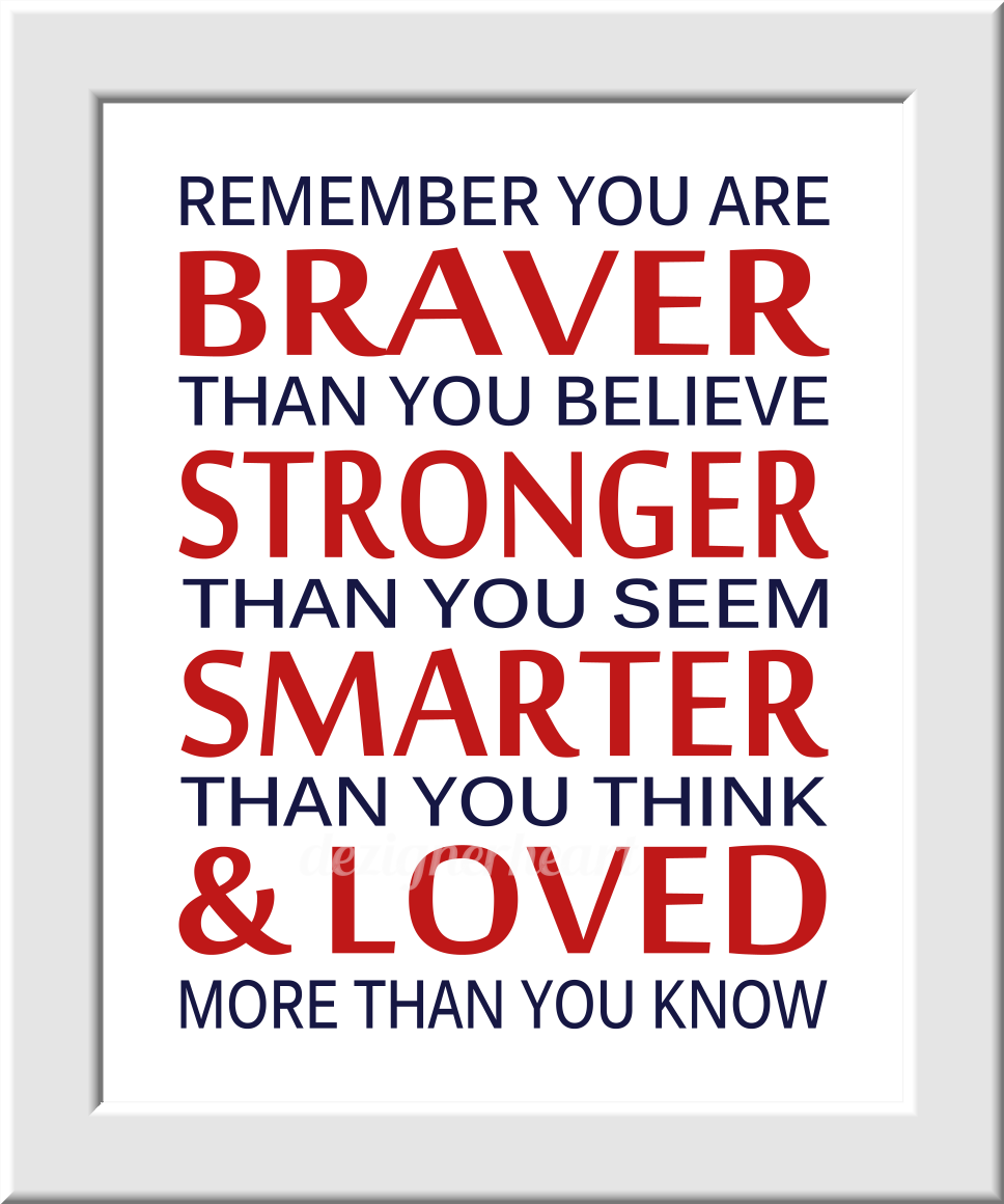 Fire Truck Baby Boy Nursery Wall Art Firetruck Red Navy Blue You are Braver Baby Boy Decor Boys Room Wall Art Playroom Art Toddler Boy Decor Art Baby Nursery Decor