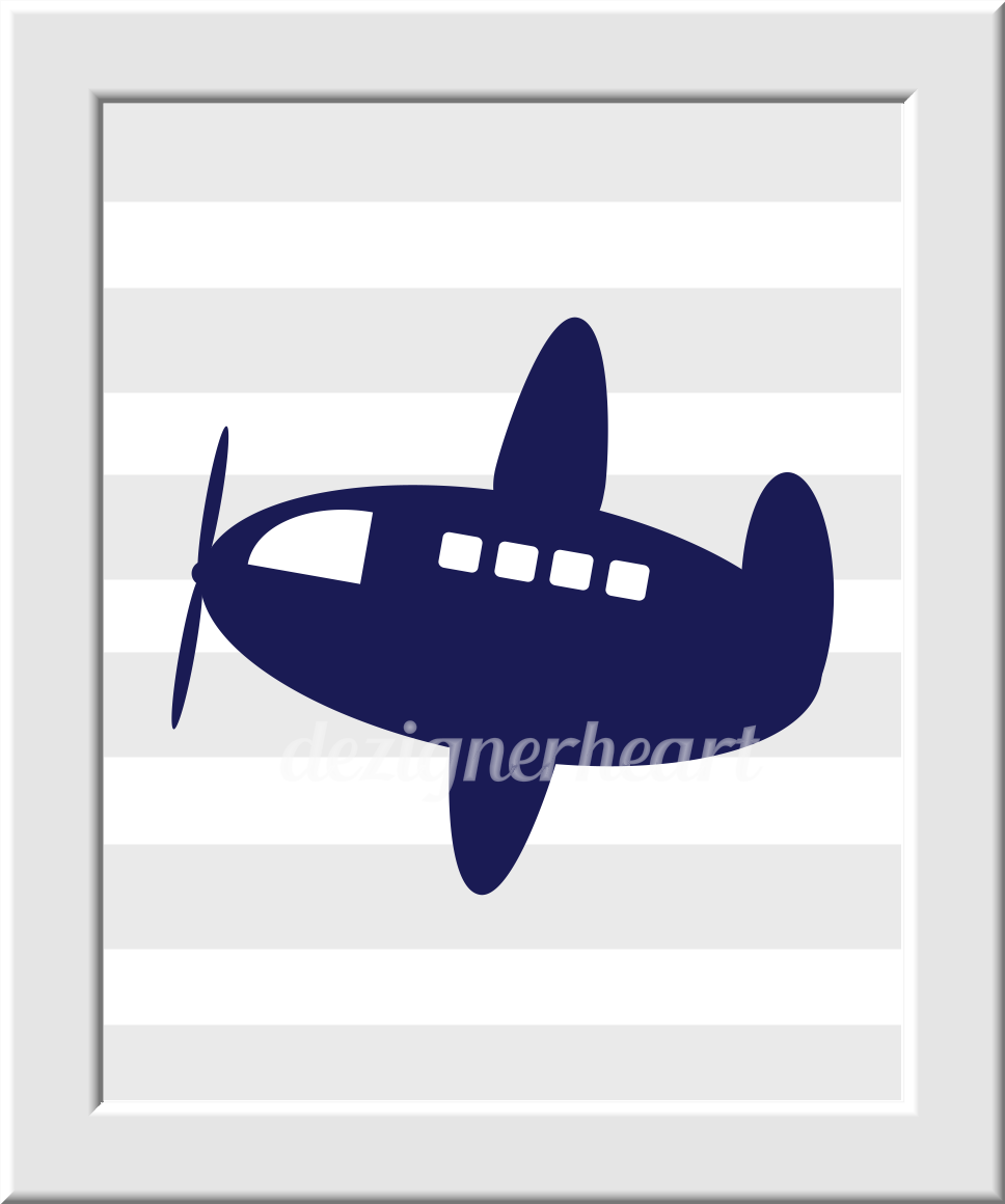 Baby BOY Nursery Wall Art Navy Blue Gray Train Boat Plane Sailboat Airplane Baby Boy Nursery Decor Boy Bedroom Art Oh the Places You'll Go Winnie The Pooh Baby Boy Decor Toddler Room Decor