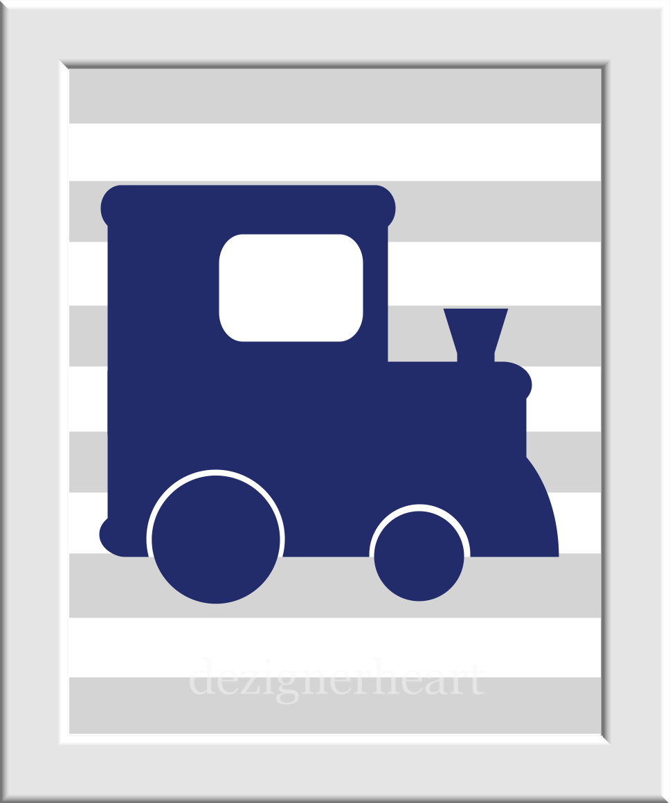 Navy Blue Gray Boy Wall Art Train Boat Sailboat Plane Dream Big Boy Room Wall Decor Baby Nursery Decor Blue Grey Transportation Art Prints