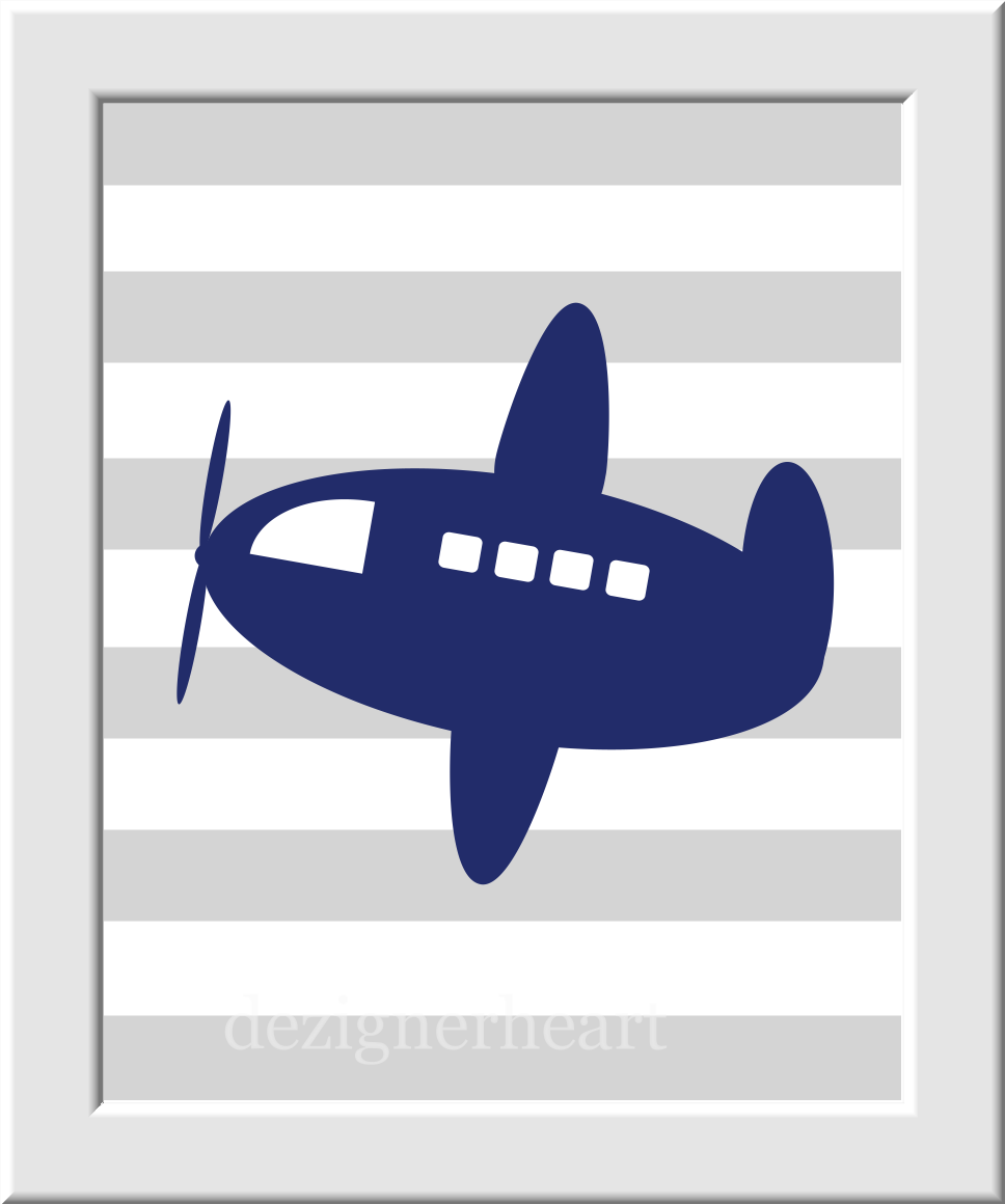 Navy Blue Gray Boy Wall Art Train Boat Sailboat Plane Dream Big Boy Room Wall Decor Baby Nursery Decor Blue Grey Transportation Art Prints