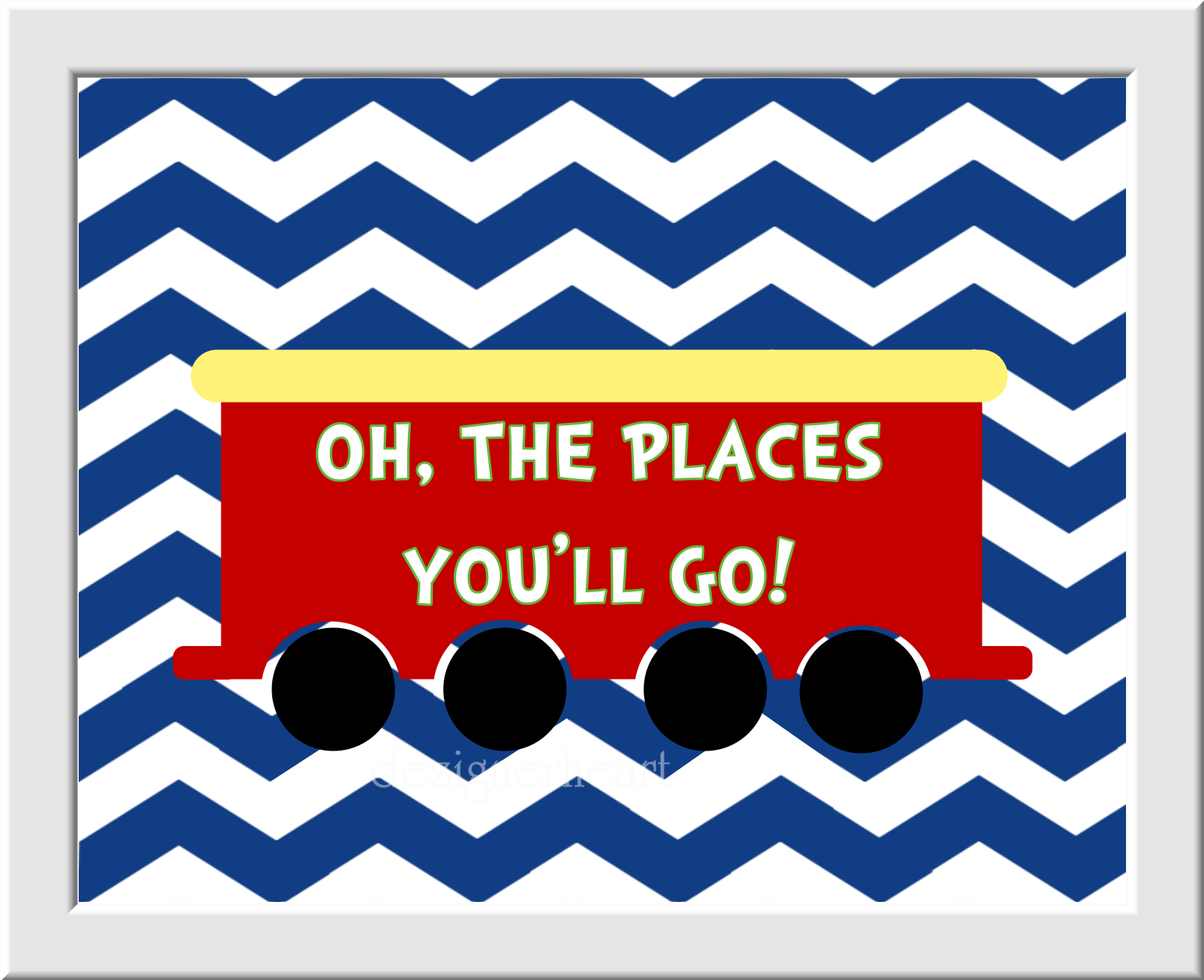 Train Boy Room Wall Art Baby Boy Nursery Decor Oh The Places Dr Seuss Wall Decor Primary Color Nursery Decor