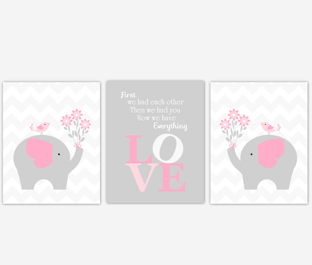 baby girl nursery art