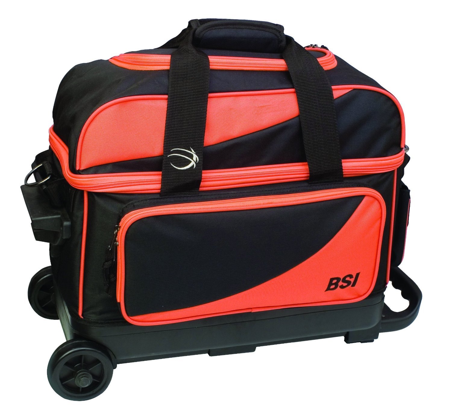  BSI Black/Orange 2 Ball Roller Bowling Bag BSI