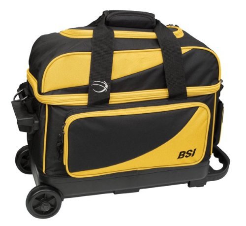 BSI Black/Yellow 2 Ball Roller Bowling Bag 1355