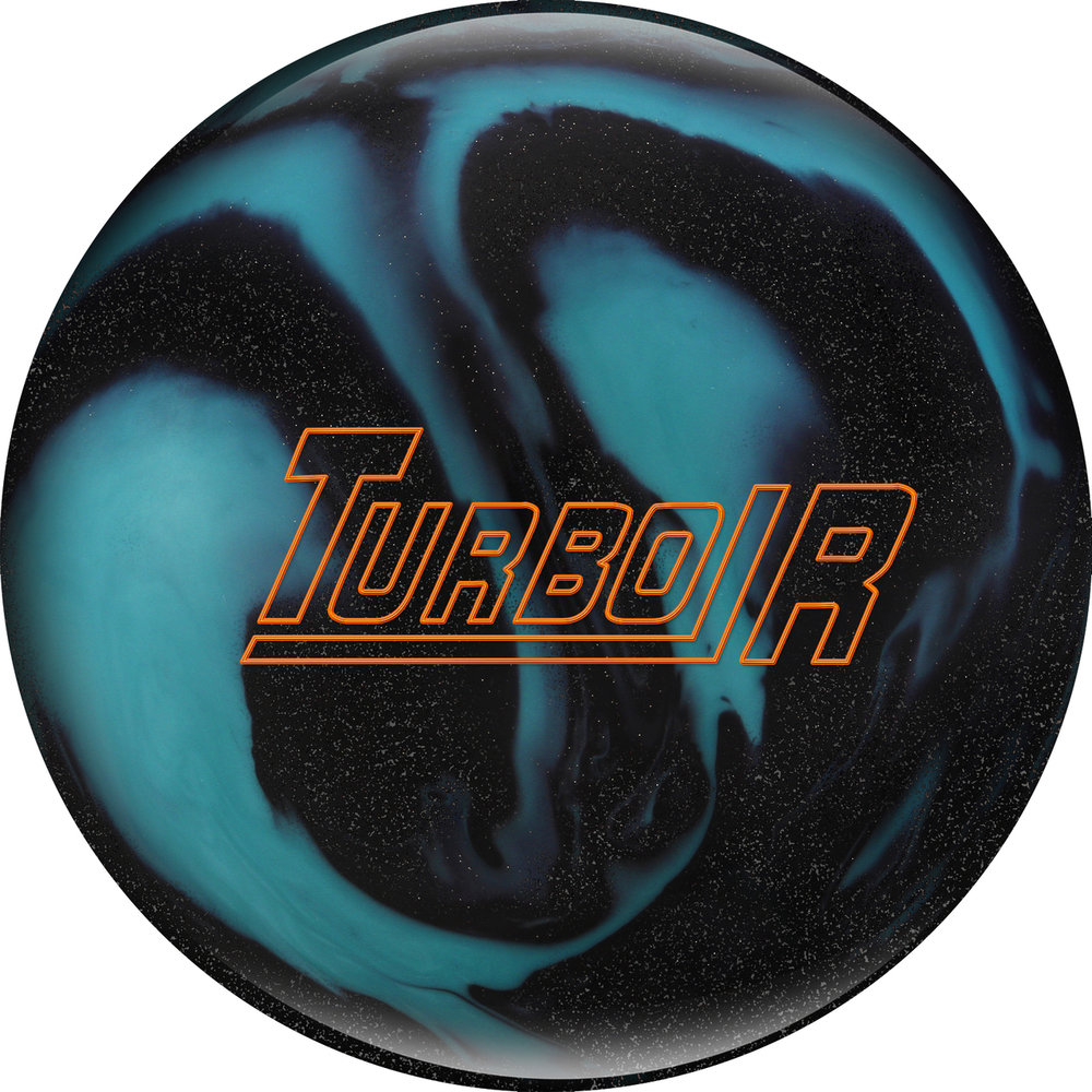 Ebonite Turbo R Black Sparkle/Aqua Bowling Ball 1077
