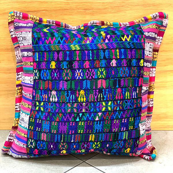 Embroidered Cushion Covers- Blue Mosaic Embroidered Cushion Covers- Blue Mosaic