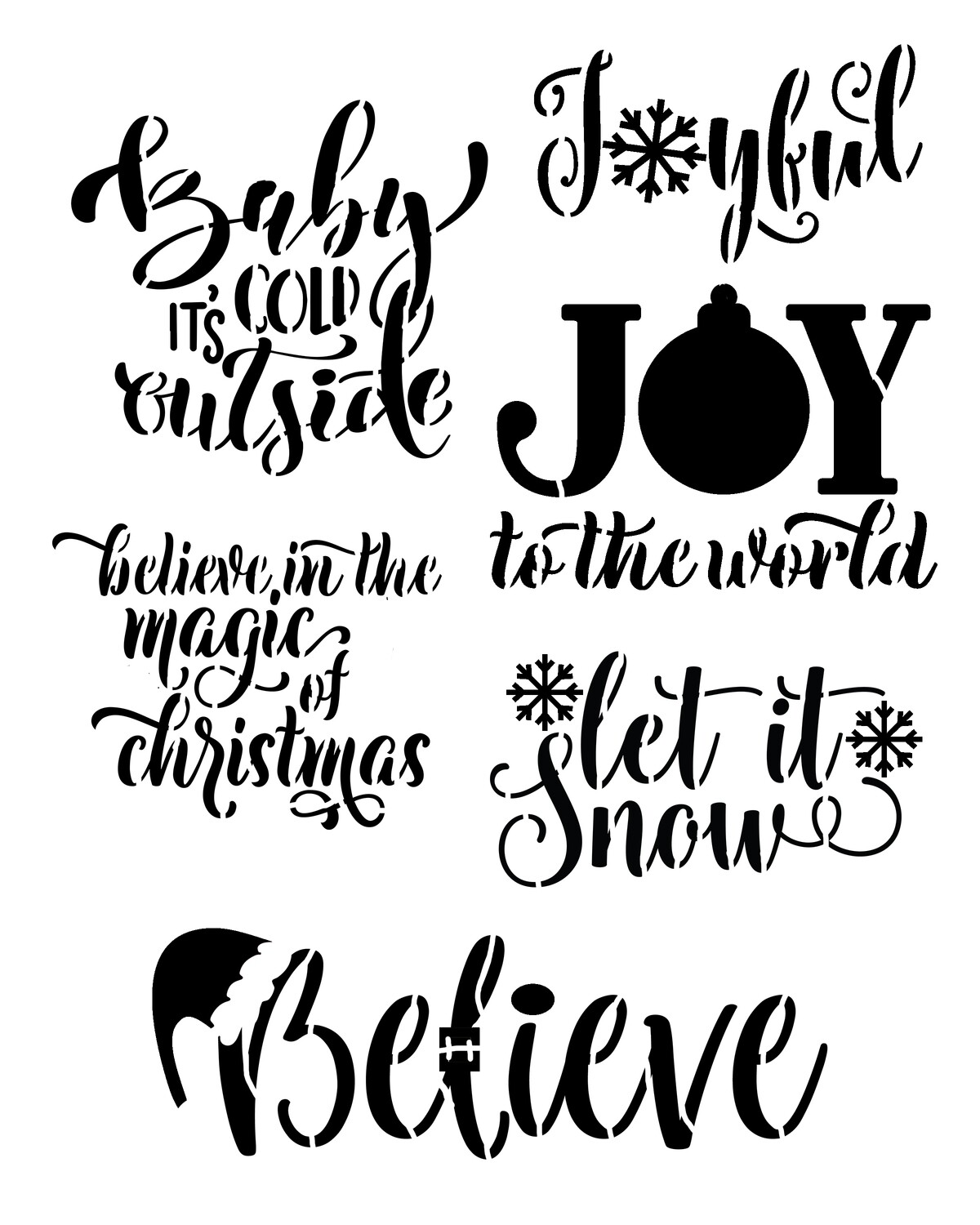 Printable Word Stencils