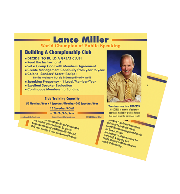 Tips Card - Building A Championship Club 60002