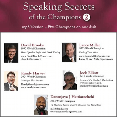 Speaking Secrets of the Champions 50040
