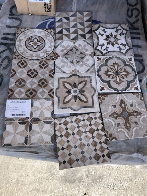 Brown decorative tile 7.9x7.9 00037
