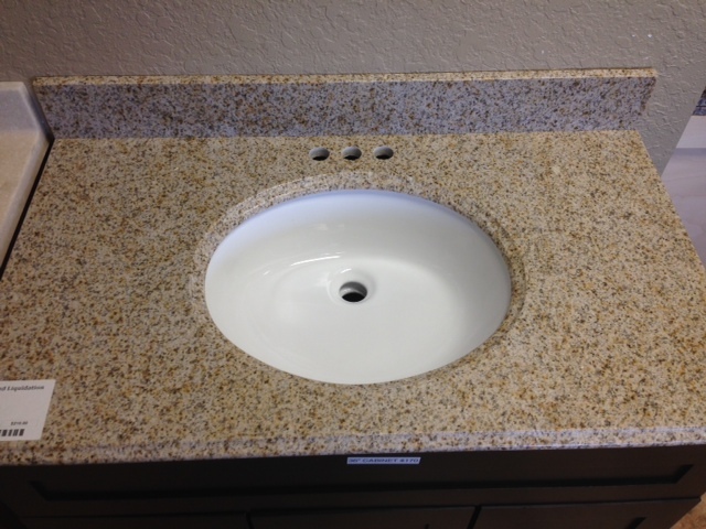 Golden Peach (Brown) Granite Top 37" 00017
