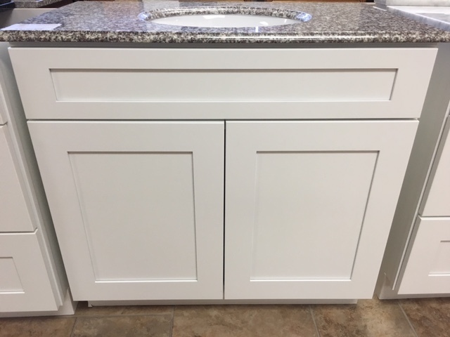 White Shaker 30" vanity with 2 doors 750301