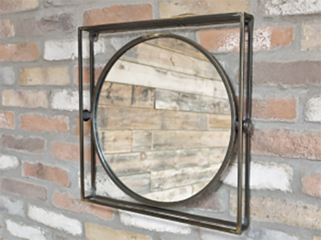 Square Framed Circle Mirror Square Framed Circle Mirror
