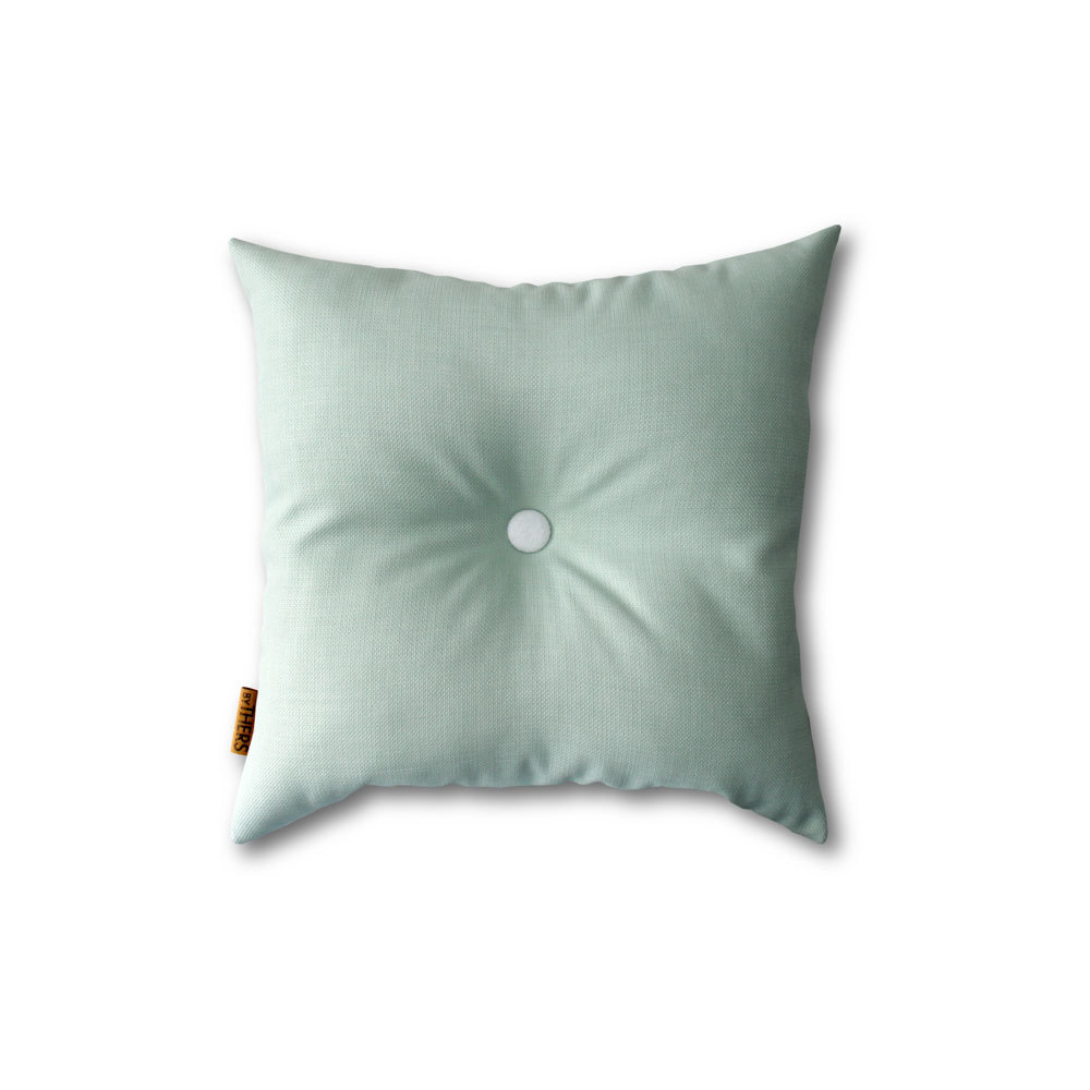 Lys mint mini-pude med knap 1606