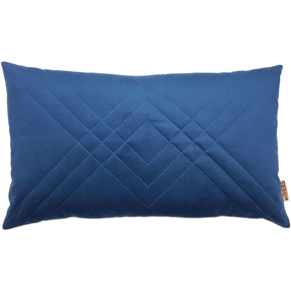 Quiltet Velour - Blå 4150