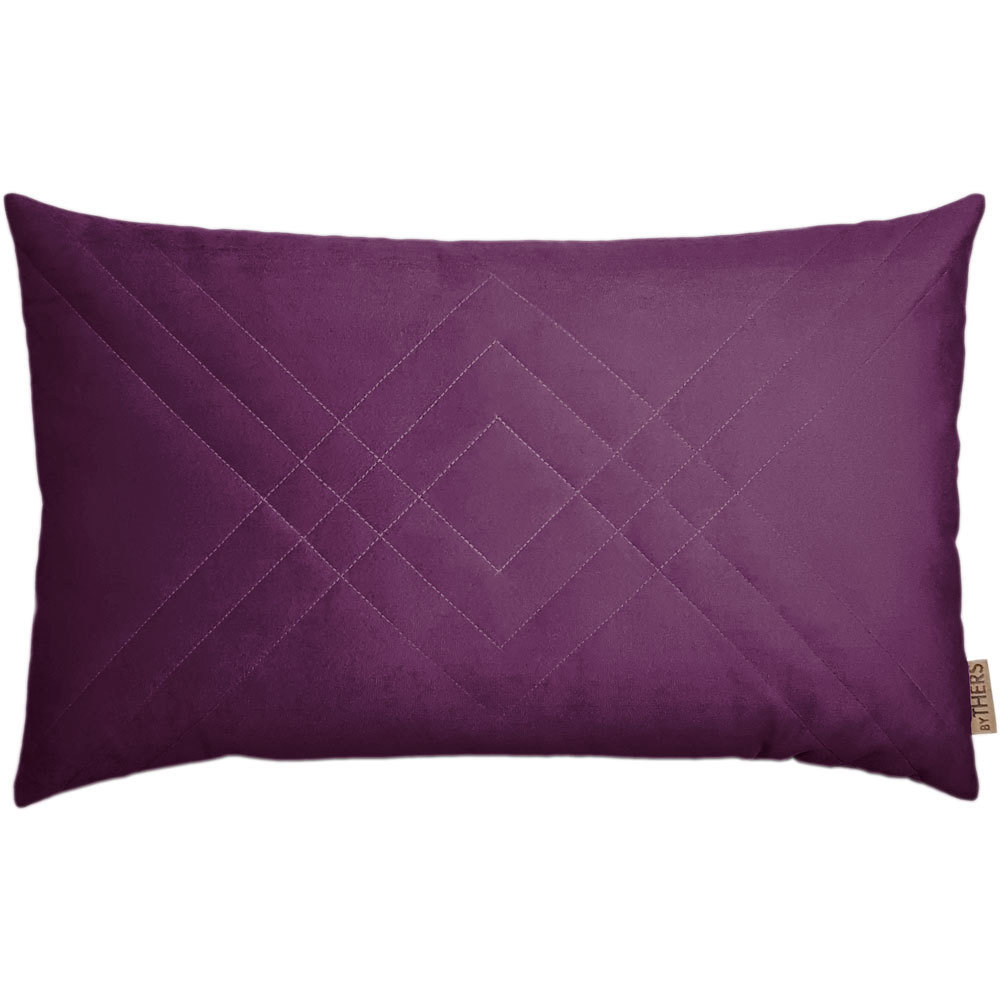 Quiltet Velour - Mørk blomme 4154